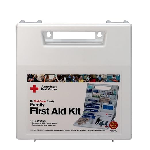 First Aid Only 9161-RC American Red Cross Deluxe Family First Emergency First Aid Kit for Home and Travel, 115 Pieces