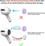 3 Pairs Replacement Ear Tips for AirPods Pro 1st & 2nd Generation with Noise Reduction Hole, Silicone Ear Tips for AirPods Pro with Portable Storage Box and Fits in Charging Case (Medium, Lavender)