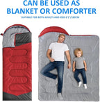 oaskys Camping Sleeping Bag - 3 Season Warm & Cool Weather - Summer Spring Fall Lightweight Waterproof for Adults Kids - Camping Gear Equipment, Traveling, and Outdoors