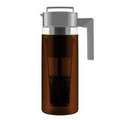 Takeya Deluxe Cold Brew Coffee Maker - BPA-Free Tritan Pitcher with Airtight Leakproof Lid, Silicone Grip Handle, Fine-Mesh Filter - Shatter-Proof, Dishwasher Safe, Made in USA - 2 Quart/Stone