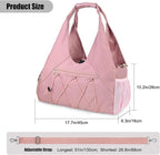 Forestfish Gym Bag For Women With Yoga Mat Holder & Shoe Compartment & Wet Dry Storage Pocket & Adjustable Strap