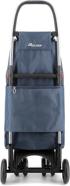 Rolser I-Max MF 4 Wheel 2 Swivelling Foldable Shopping Trolley - Denim