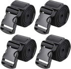 MAGARROW 1.5" Utility Luggage Straps with Buckle Adjustable, 4-Pack (Black, 1.5 in x 8 ft)