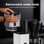 Kismile 8-Cup Drip Coffee Maker,SCA-Certified,Rapid Heating System for Seconds Brewing,Automatic Pour Over Coffee Machine,Detachable Water Tank,Deep Cold Brew & Keep Warm 40 Min, Easy to Clean (White)