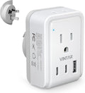 Australia New Zealand Power Adapter, VINTAR Australia Plug Adapter with 2 American Outlets 3 USB Ports(2 USB C), 5 in 1 Type I Travel Adapter for US to Australia, AU, Argentina, China, Fiji