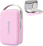 Luxtude Electronic Organizer Travel Case, Portable Tech Organizers, Hard Charger Organizer, Travel Cable Organizers, Tech Bag (Single-Layer, Pink, Small)