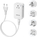 Mini 220V to 110V Converter for European Travel, VINTAR 200W Universal Travel Adapter Voltage Converter US to Europe, International Step Down Power Converter Adapter Combo for EU UK AUS India