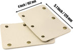 Mcredy 2 Pcs Leather Wrap Cover Soft Luggage Bag Grip Protector with Metal Clasp Purse Strap Pad Handle Covers for Shopping Travel Bags Suitcase, Beige