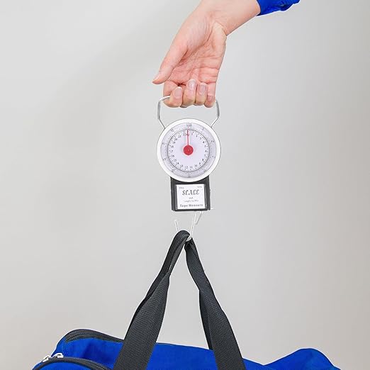 Alipis Portable Handheld Hanging Fishing Scale with LCD Display, 22 Kilogram High Precision Hook Weight Scale for Travel Luggage and Suitcase Weighing