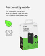 Belkin Portable Charger Power Bank, 3-Port Laptop Power Bank 20000 mAh, USB-A & USB-C Chargers Fast Charging 65W Ports for MacBook, Apple iPhone 17, iPad, Samsung Galaxy S25, Nintendo Switch 2 - Black