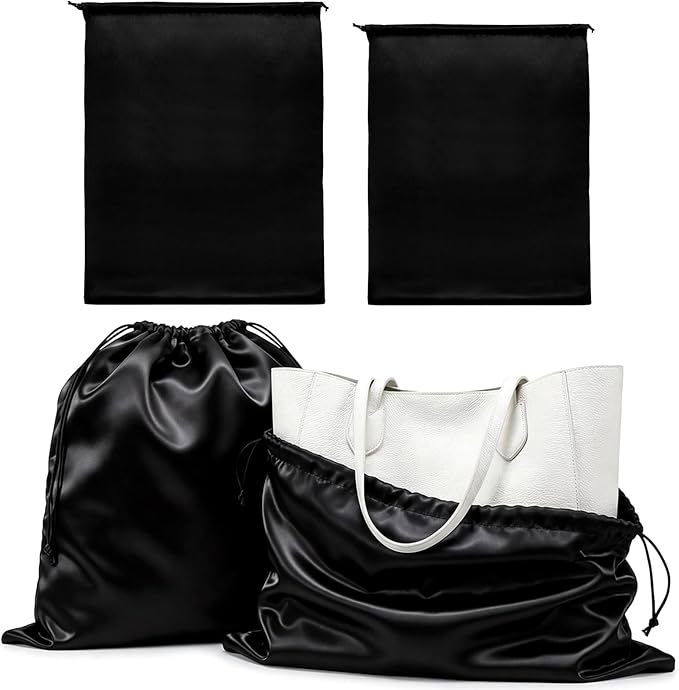 2 Pcs Dust Bags for Purses, Purse Dust Bags Shoe Storage Bag with Drawstring Closure for Handbags, Purses, Shoes, and Boots