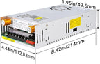 DROK 24V Power Supply, AC 110V/220V to DC 0-24V 0-20A 480W Buck Converter, Volt Amp Adjustable Adapter Regulated 5V 12V 24V Volt Switching Voltage LED Transformer Charger for Computer CCTV Lab