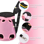 Mosago Dog Backpack Carrier, Thick Straps & Cushion, Pet Sling Front Backpacks for Small Medium Dogs 4-7 Lbs, Legs Out, Adjustable Wearable Puppy Chest Travel Bag, Easy-Fit for Hiking/Walking/Camping