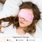 BBTO 4 Pcs Silk Sleep Eye Masks Smooth Soft Satin Eye Covers with Adjustable Strap Blindfold for Sleeping Blocking Out Lights Travel Relaxation (Purple, Pink, Sky Blue, Taro Color)