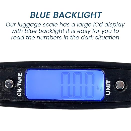 3 Pack Luggage Scale, 50 Kg/110 Lbs Suitcase Weight Scale with LCD Display Backlight, Portable Buckle Baggage Weight Scale for Travelers and Fish Weighing, (Battery not Included)