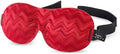 Bucky Ultralight Travel & Sleep Chevron Eye Mask, Red, One Size