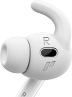 Proof Labs 4 Pairs for AirPods Pro 2 Ear Hooks Covers [Added Storage Pouch] Anti Slip Ear Tips Accessories Compatible with Apple AirPods Pro 2nd Generation (White)