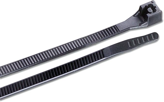 Gardner Bender 46-315UVB DoubleLock Cable Tie, 14 inch, 75 lb, Electrical Wire and Cord Management, Nylon Zip Tie, 100 Pk, Black