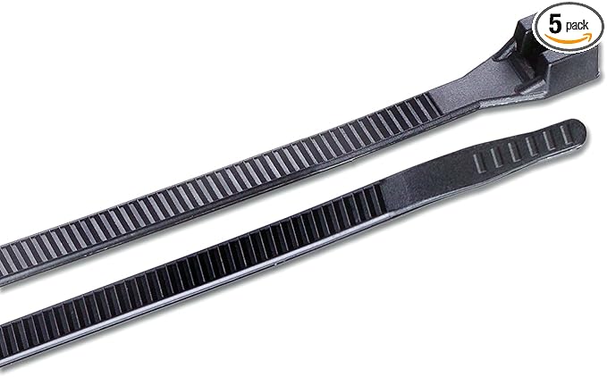 Gardner Bender 46-310UVBM Nylon Doublelock Cable Tie, 11 in., 75 lb Tensile Strength, Wire Tie / Industrial / Outdoor & Household Use, Zip Tie, 1,000 Pk., UV Resistant Black