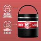 Hydrapeak x NBA Officially Licensed Atlanta Hawks 25oz Stainless Steel Vacuum Insulated Thermos Food Jar with Handle, Wide Mouth Leak-Proof Soup Thermos for Adults, 10 Hours Hot and 16 Hours Cold