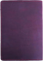 RFID Blocking Passport Holder Travel Wallet Genuine Leather Passport Case Cover Travel Document Organizer (Retro Red)