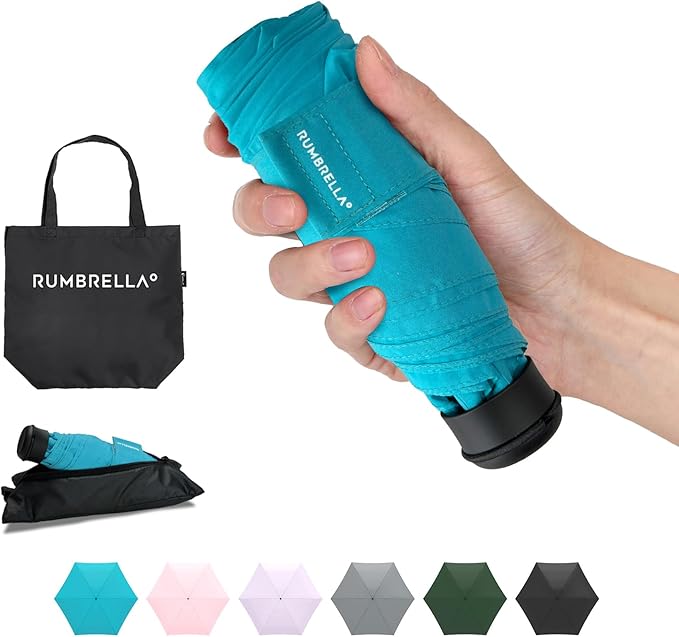 RUMBRELLA Mini Teflon Purse Umbrella With 99% UV Protection for Travel