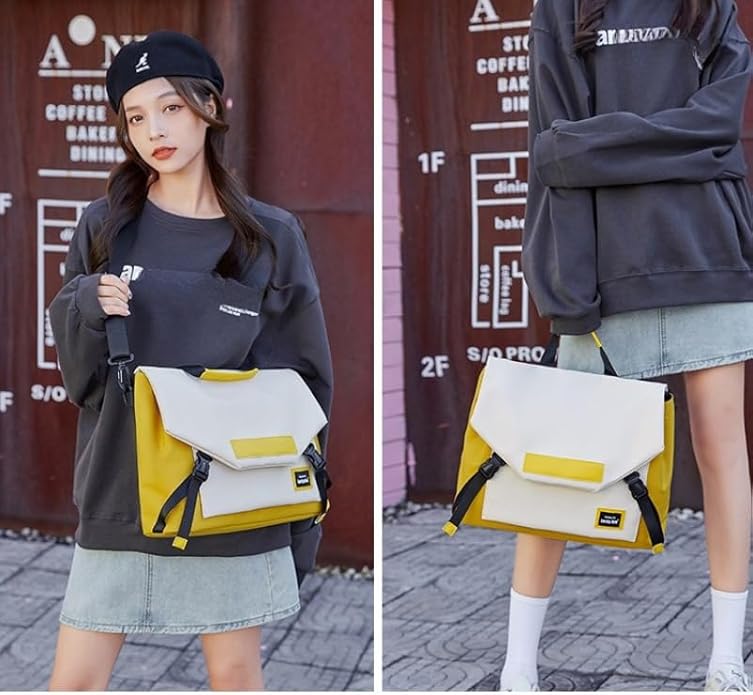 Multifunctional laptop bag, 13.3-16 inch waterproof laptop bag, casual crossbody shoulder handbag for men and women