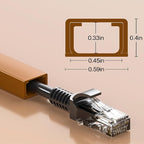 Yecaye Cord Hider, 113in Brown Cord Covers for Wires on Wall, One-Cord Cord Organizer, Easy Install Cable Management Kit, Cord Cover Home Office, W0.59in H0.4in, Brown
