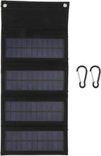 40W 4 Fold Solar Panel Charging Bag Folding Bag Foldable Monocrystalline Solar Panel for Outdoor Cam Hiking Charging Black for Home Use (Black)