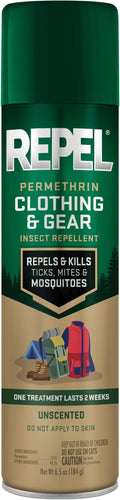 Repel Permethrin Clothing And Gear Insect Repellent, 6.5 Ounces, Aerosol Insect Repellent For Clothing And Gear Including Nets, Tents, Sleeping Bags And Backpacks