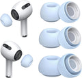 3 Pairs Replacement Ear Tips for AirPods Pro and 2nd Generation with Noise Reduction Hole, Silicone Ear Tips for AirPods Pro with Portable Storage Box and Fits in Charging Case (S/M/L, Light Blue)