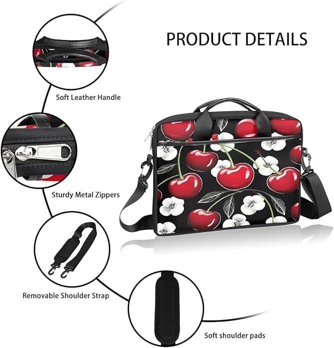 Laptop Shoulder Bag for Women Men, Waterproof Computer Case Messenger Bag Briefcase for Business Office Travel