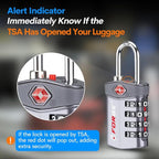 Forge 4-Digit Combination Lock, TSA Approved Locks for Luggage, Travel, Gym, School, Suitcase, Backpack, Pelican case, Easy Read dials, Zinc Alloy Body.