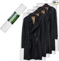 PARTY BARGAINS 60 x 24 Inch Disposable Clear Garment Bags, 50 Pack – Heavy-Duty Plastic Clothes Covers for Suits Dresses Coats, Closet & Travel