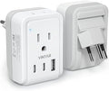 1 Pack Brazil Power Adapter, VINTAR Foldable Type N Plug Adapter with 2 AC Outlets 3 USB Ports (2 USB C), Brazil Outlet Plug for US to Brazilian