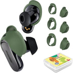 [3 Pairs] Ear Tips Cover for Bose QuietComfort Earbuds II (2022) &Bose QuietComfort Ultra Earbuds (2023), Silicone Sport Ear Hook Cover, Anti-Slip Replacement Eartip Accessories (S,M,L) (Green)