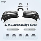 Seago 2 Pack Swimming Goggles Anti-fog Anti-UV Silicone Swim Goggles Adult Women Men
