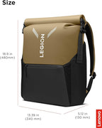 Lenovo Legion Gaming Laptop Backpack GB500, Expandable Capacity up to 25L, Fits 16-inch Laptops, Water Resistant