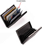 EASTNIGHTS RFID Credit Card Holder for Women and Men, Stainless Steel Credit Card Wallet for Holding Debit Card and ID Card (add 5PCS Card Slots)