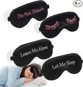 4 Pack Eye Mask for Sleeping Silky Funny Soft Satin Sleep Shade Cover Blindfold with Elastic Strap Travel Nap Blackout for Women Men