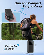 Portable Charger Power Bank 50000mAh, USB-C PD 30W Fast Charging, High Capacity External Battery Pack for Camping, Portable Phone Charger for iPhone 17/16/15/14/13/12/11 Samsung Android (Black)