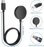 2 Pack for Samsung Galaxy Watch Charger Compatible with Galaxy Watch 8/8 Classic/7/Ultra/6/6 Classic/5/5 Pro/4/4 Classic/3/Active 2/Active USB-C Magnetic Charging Dock Accessories 3.3FT