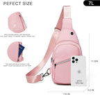LATMAP Sling Bag For Women Faux Leather Small Casual Daypack Backpack Fanny Pack Crossbody Chest Bags Purse