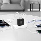 USB C Charger Block, 60W 5-Port Type C Charger Fast Charging Block, USBC USB Multiple Port Wall Charger Plug Adapter for iPhone 17/Air/16/15/14/13/12/11 Pro Max, Samsung Galaxy, iPad, Tablet (Black)