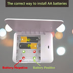 Battery Operated Phone Charger with LED|EmergencyUSB Battery Powered Power Bank Portable 4 AA Batteries Powered Outlet (2Pack White)