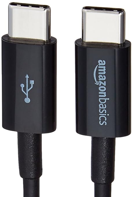 Amazon Basics USB-C to USB-C 2.0 Fast Charging Cable, 480Mbps Data Transfer Speed, USB-IF Certified, for Apple iPhone 16/15, iPad, Samsung Galaxy, Tablets, Laptops, 6 Foot, Black (Pack of 2)