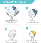 Gonex Compression Packing Cubes, 4pcs Expandable Storage Travel Luggage Bags Organizers (White)