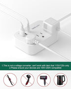 Italy Travel Plug Adapter, Type L Adapter for Travel with 3 Outlets 3 USB Ports (1 USB-C 3.4A), 3ft Wrapped Around Extension Cord, Power Adaptor for US to Italy Chile Rome Uruguay Milan Libya