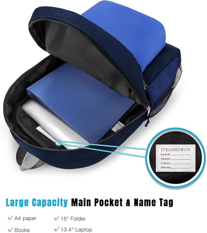 STEAMEDBUN Kids Backpack for Boys,Kindergarten Backpack for Toddler Boys Age 3-6