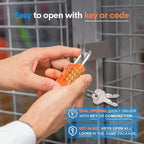 Forge Dual-Opening: Key or Combination Access Lock, TSA Approved Locks for Luggage, Pelican case, Travel, Gym, School, Stainless Steel Shackle.(Orange, 2 Pk)